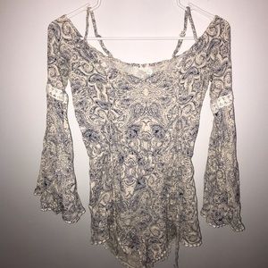 Sadie & Sage Pants - Off the shoulder floral romper Sadie & Sage Pants - Off the shoulder floral romper